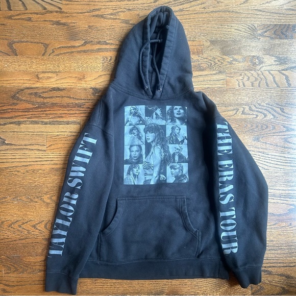 Taylor Swift Tops - Taylor Swift Black Eras Tour Hoodie M